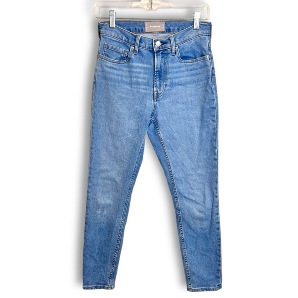 Everlane Women's High Rise Skinny Whisker Washed Ankle Blue Jeans Sz 26 EUC - Picture 1 of 5